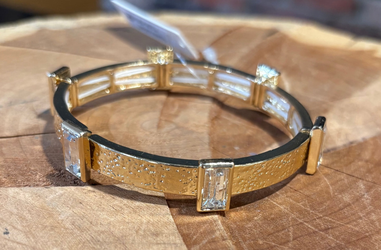 Shiny Metal + Rhinestone Stretch Bracelet