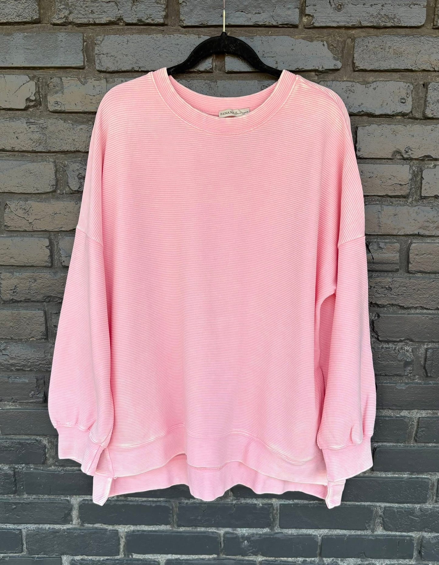 Softly Ribbed Sweatshirt