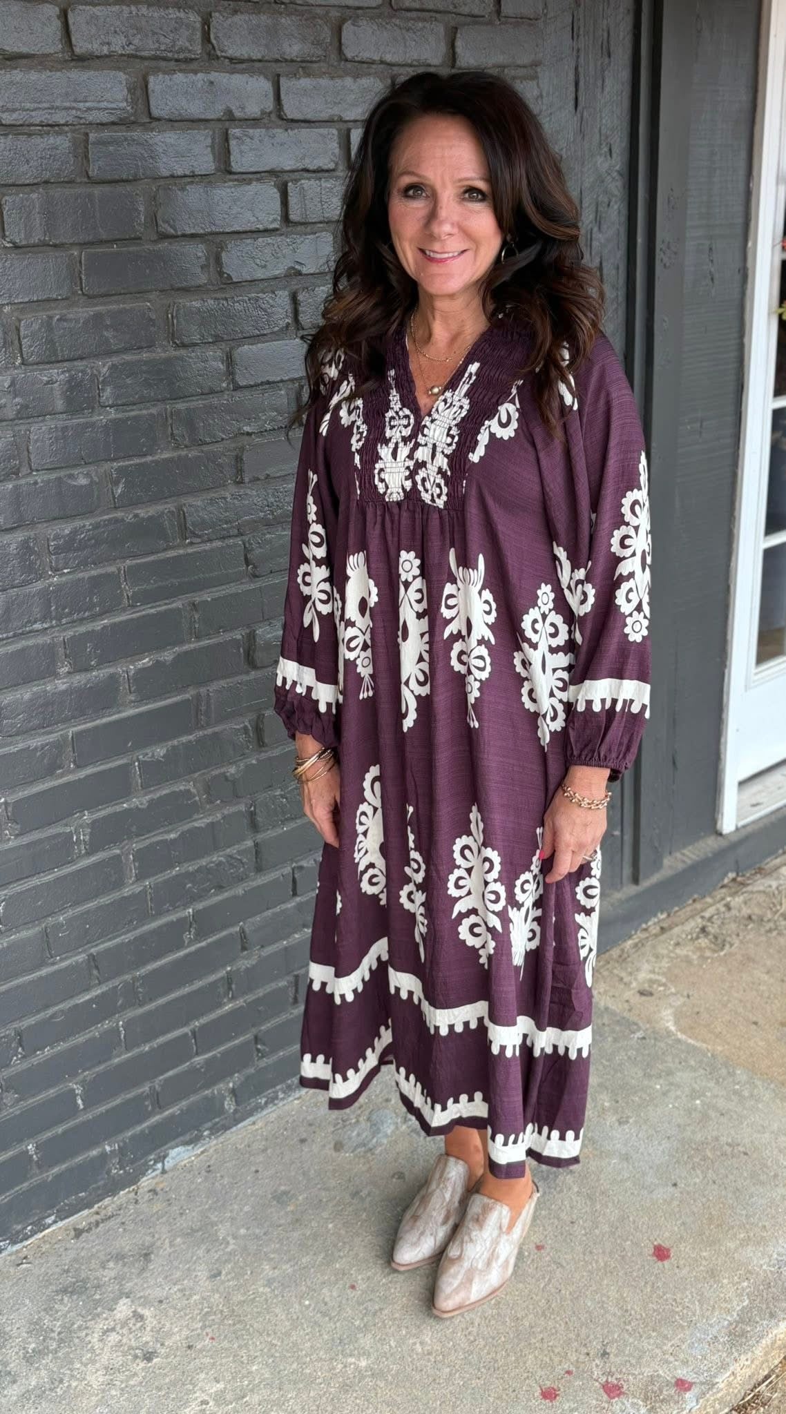 Muscadine Wine Maxi Dress