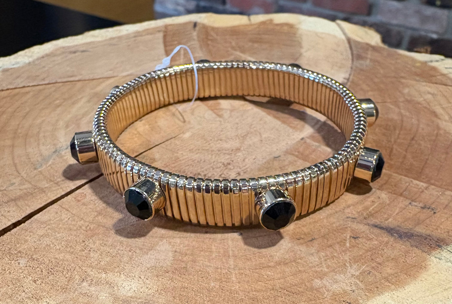 Gold & Gemstone Stretch Bracelet