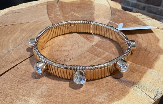 Gold & Gemstone Stretch Bracelet