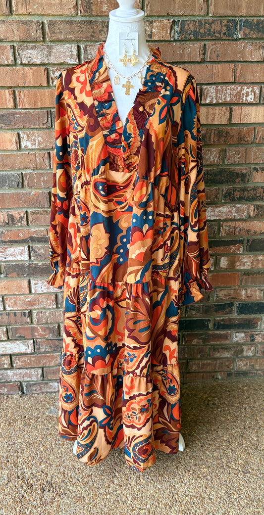 Fall Festival Maxi Dress by Easel