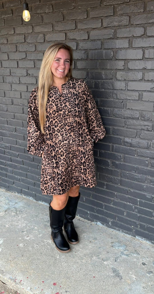 All Out Leopard Dress