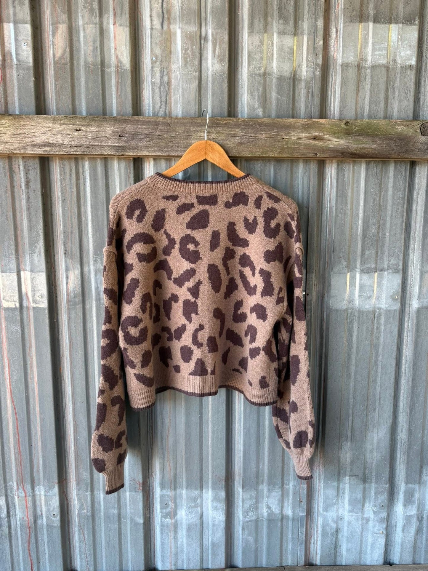 Double Tied Leopard Cardigan