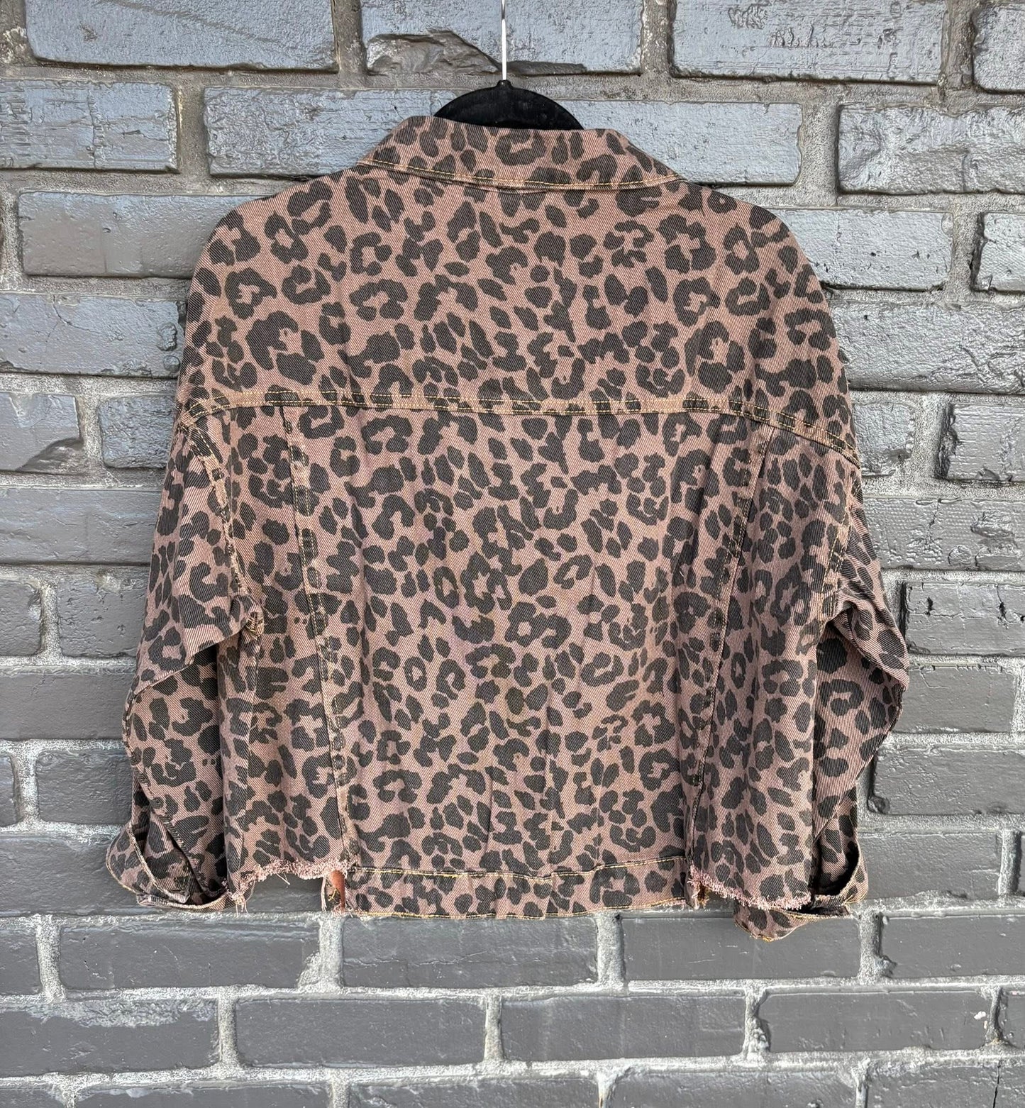Sassy Leopard Denim Jacket