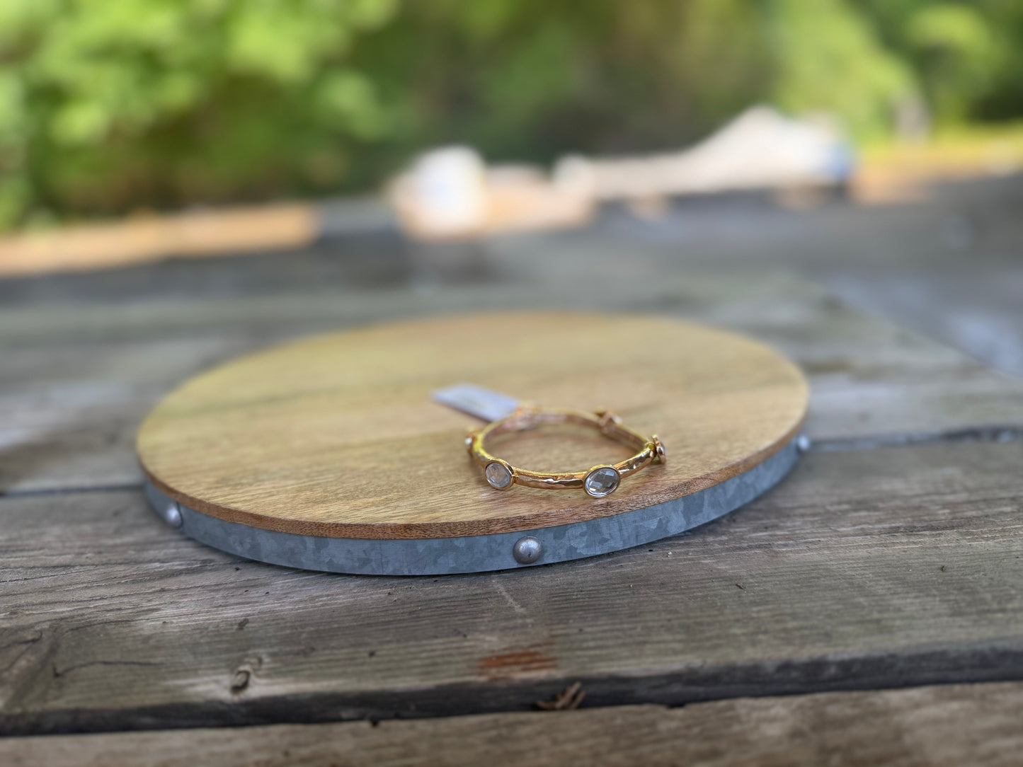 Oval Crystal Stretch Bracelet