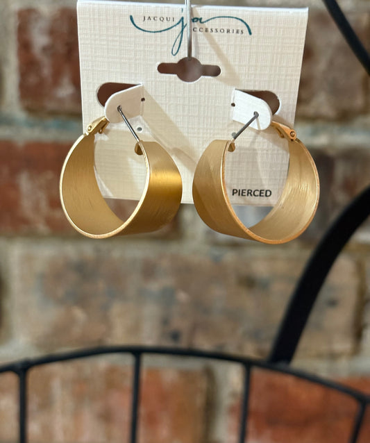 Wide Matte Hoops