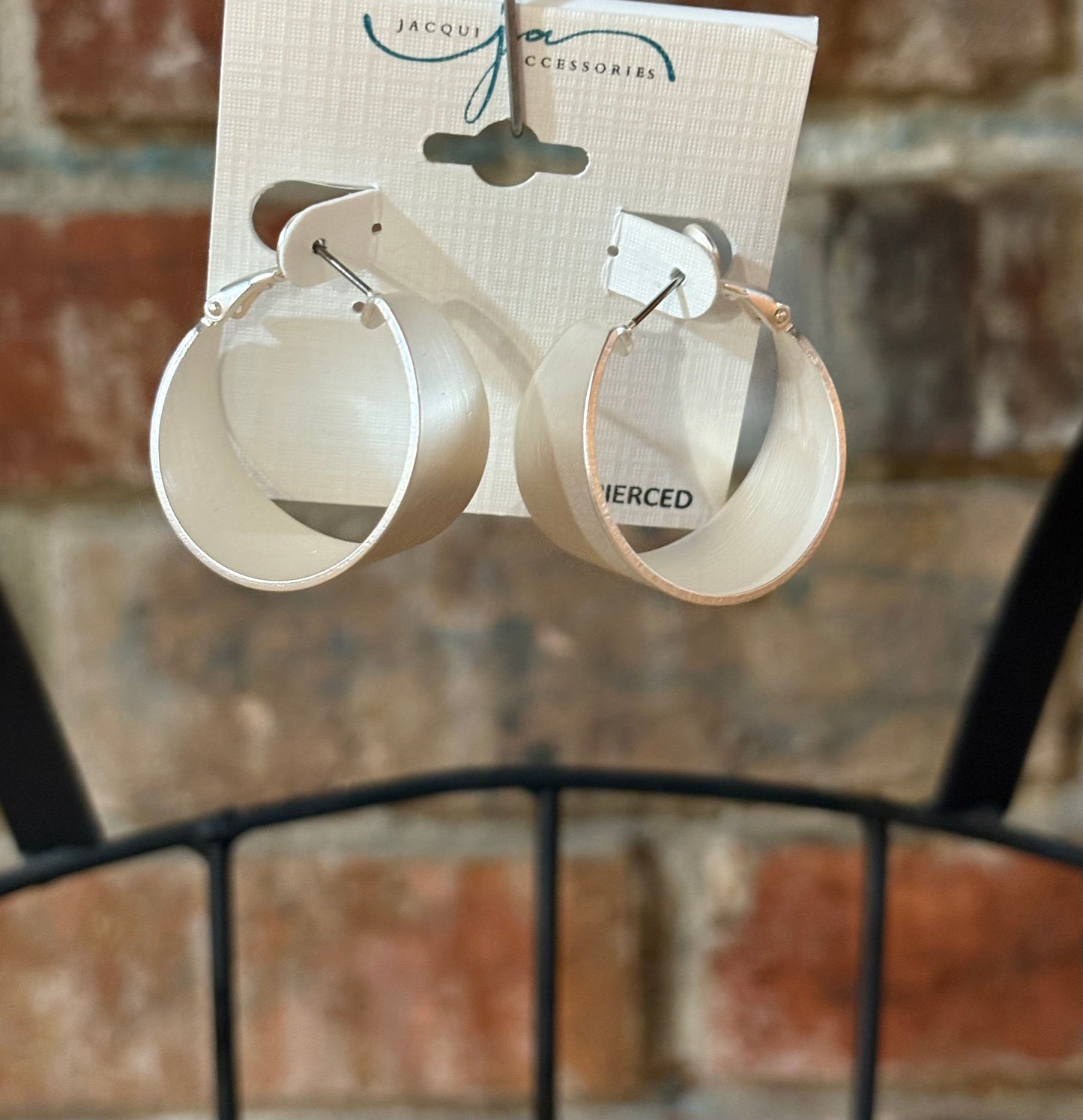Wide Matte Hoops