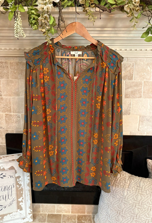 Fall Flowers Top by Easel